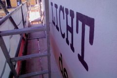 Licht sein - Wandbild in progress 2015