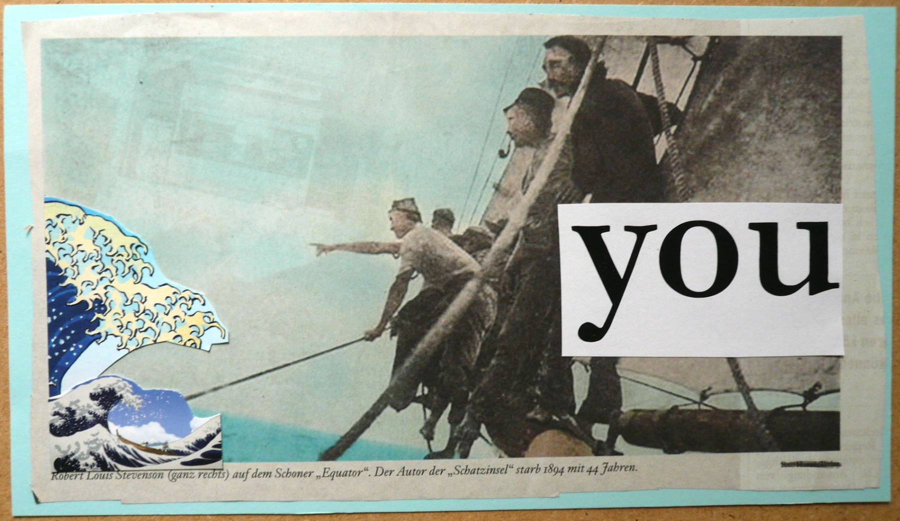 Constanze Böckmann:  you - Collage13x24cm  2017
