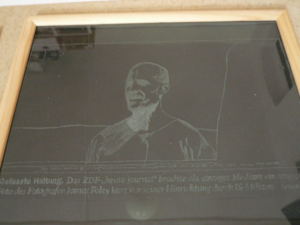 Constanze Böckmann: James Foley - Glasgravur - 2015