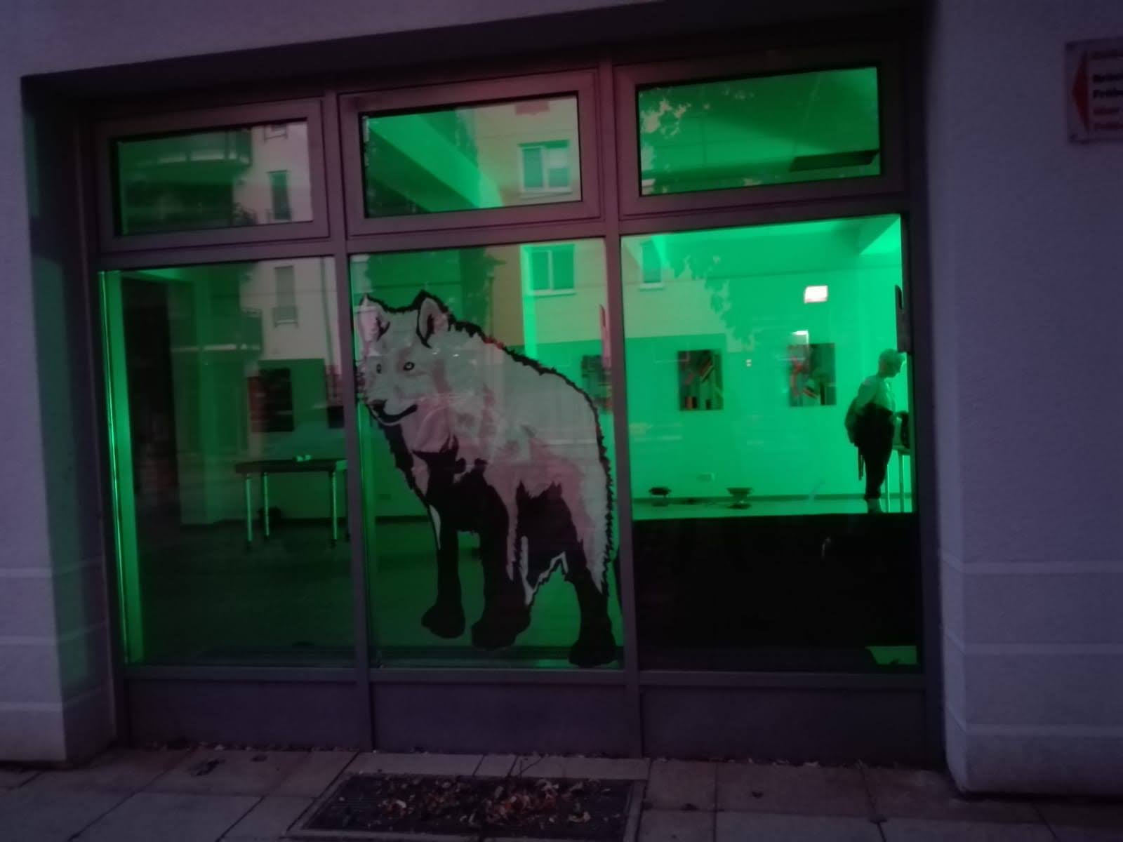 Wolf, Fensterbild, Constanze Böckmann
